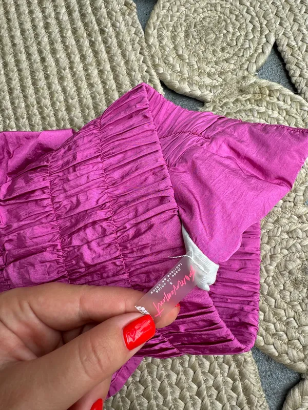 FP Movement The Way Home Hot Pink Smocked High Rise Shorts S - Image 4
