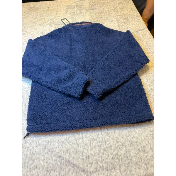 Alpine Design Women Vintage‎ Blue Sherpa Fleece Pullover Sweatshirt XS NWT - Image 5