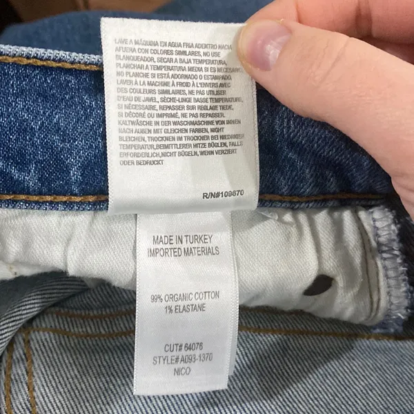Agolde Nico High Rise Slim Fit Jeans distressed in Cycle wash size 29 - Image 11
