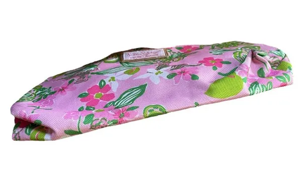 Lilly Pulitzer x Estée Lauder Tiger Lilly Pink Makeup Cosmetics Travel Case Bag - Image 3
