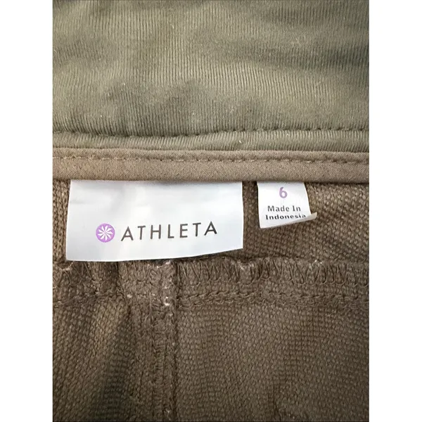 Athleta Wander Stash Skinny Pants Olive Green Size 6 Zip Ankle Stretch - Image 2