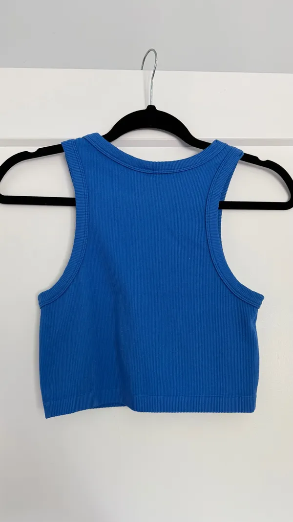 Cobalt Blue High Neck Racerback Tank - Image 4