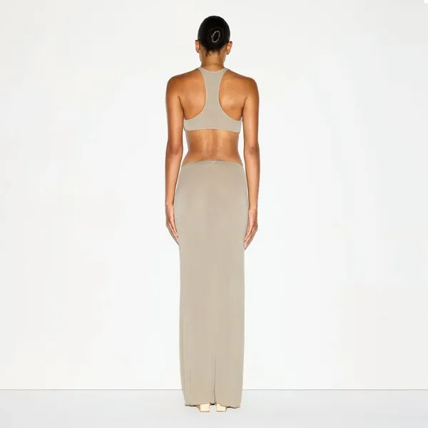 Skims Sheer Modal Long Skirt Dune Size XL - Image 9