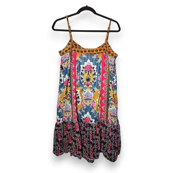 Anthropologie | S | Zadie Velvet Boho Floral Ruffled Hem Women's Mini Slip Dress - Image 4