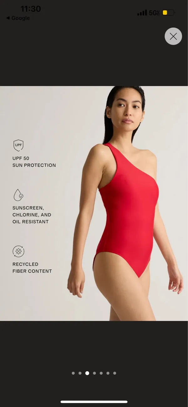 New Quince Italian One Shoulder One-Piece Swimsuit MSRP $49.90 - Image 4