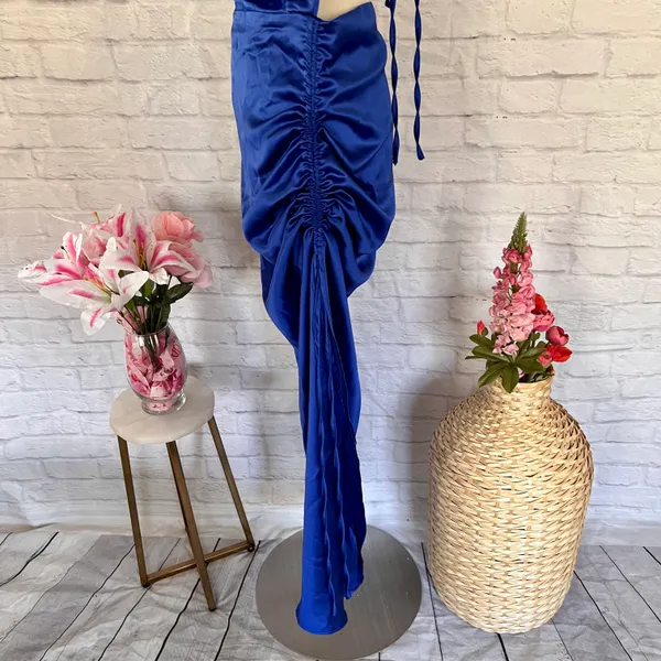 Boutique NEW Blue Satin Dress - Image 11