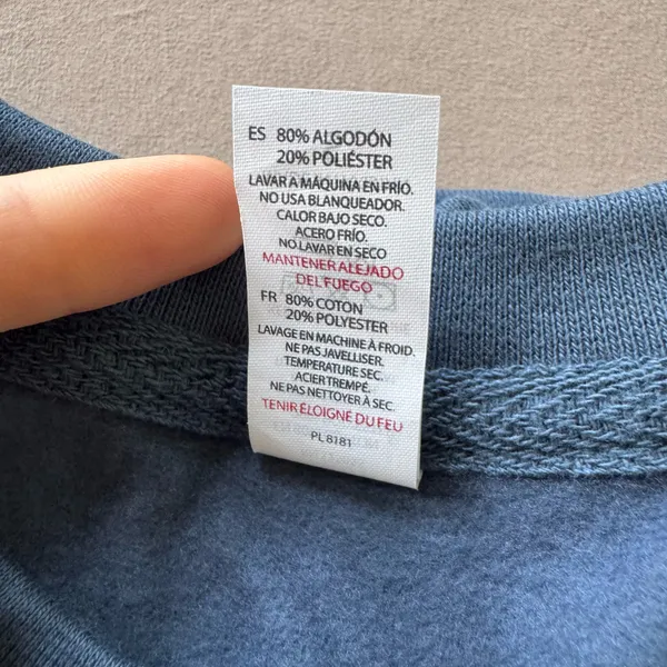 Basic Blue Crewneck Sweatshirt - Image 3