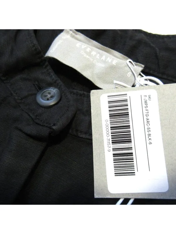 NWT Everlane The Fatigue Short-Sleeve Jumpsuit in Black Belted Cotton Utility 6 - Image 10