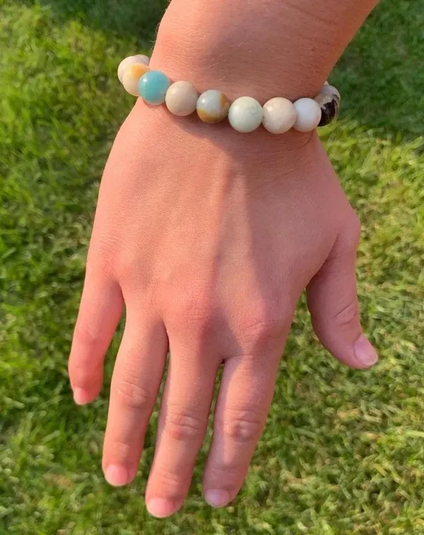 Amazonite Crystal Bracelet (10mm beads) - Image 2