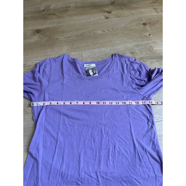 NWT Another Love Lu's Couture Springfield boutique purple puff sleeve top size M - Image 6
