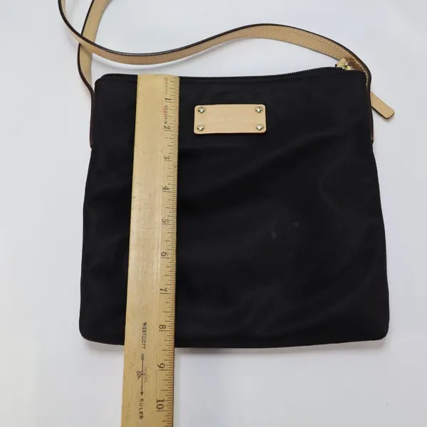 Kate Spade New York‎ Kennedy Park Tess Crossbody Bag Purse Black Nylon Leather - Image 3