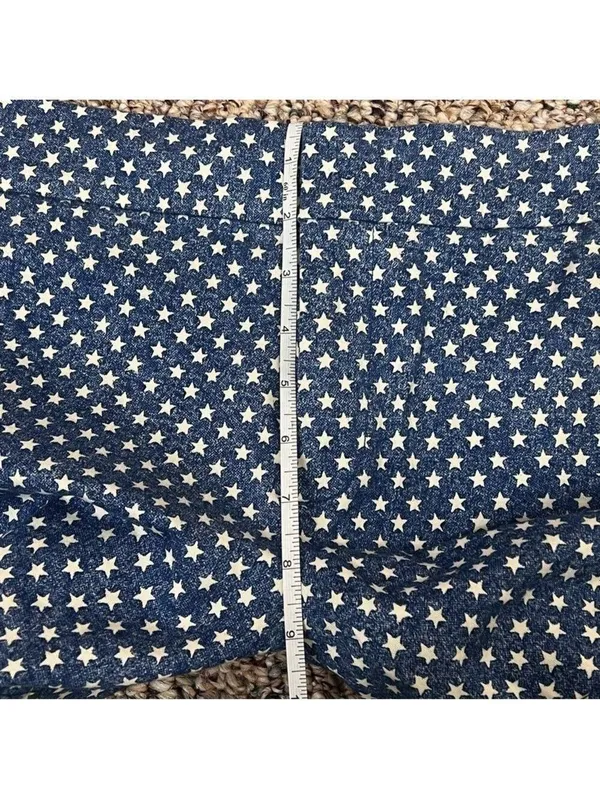 American Living Women Jean Shorts Stars Size 8 Stars Blue White - Image 8