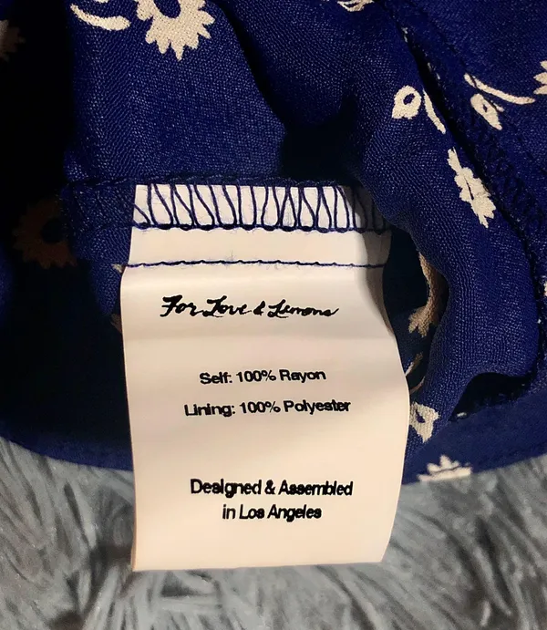 For Love & Lemons Blue Floral Romper - Image 6