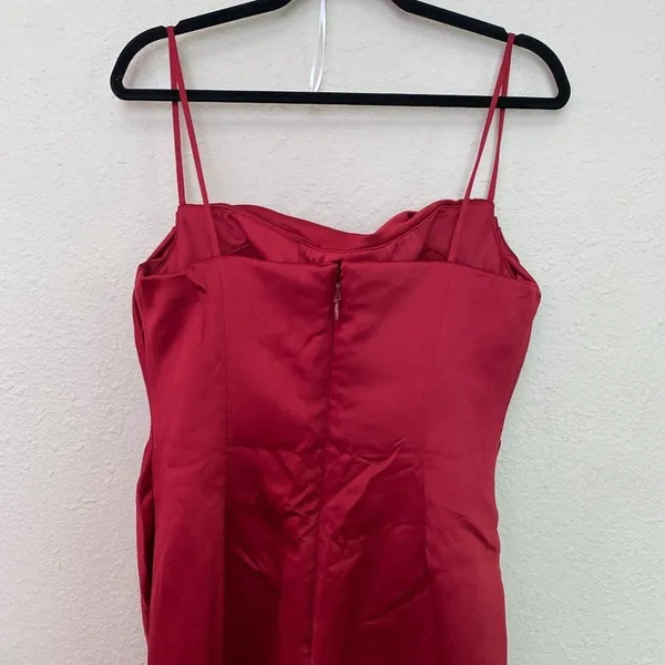 HOUSE OF CB 'Anja' Wine Satin Corset‎ Midi Dress NWOT size XL - Image 8