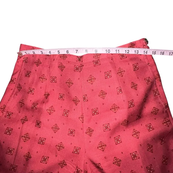 Vintage Tommy Bahama 100% Silk Pants Tropical Women's 8 Wide Leg Floral‎ Resort - Image 5