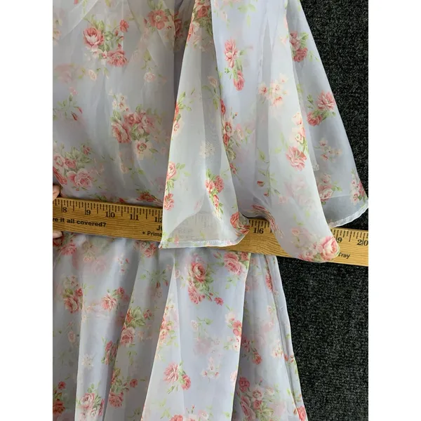 Abercrombie & Fitch Floral Tiered Mini Dress Strapless Pastel Summer XL Tall New - Image 9