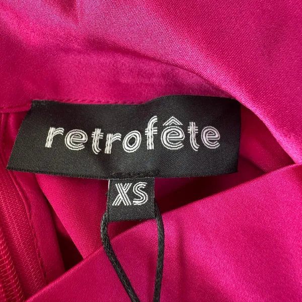Retrofête Silk Barbara Mini Dress in Orchid Pink size XS NEW $695 - Image 12
