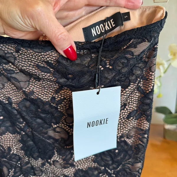 Nookie Heaven Black Lace Maxi Skirt NWT Size Small - Image 7