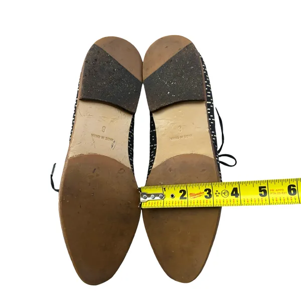 Madewell Size 8 Black Cream Geometric Print Lace-Up Oxford Shoes - Image 11