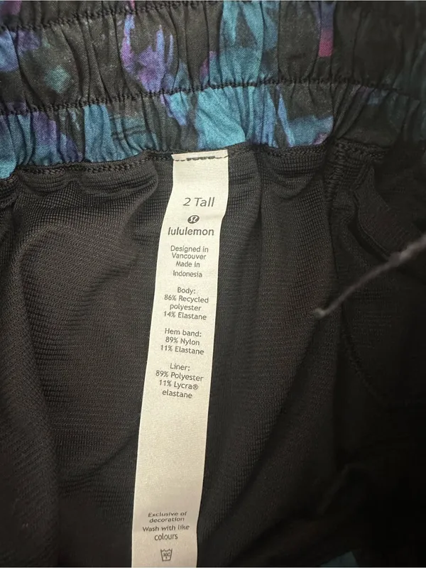 lululemon athletica Teal & Purple Floral Running Shorts - Image 4