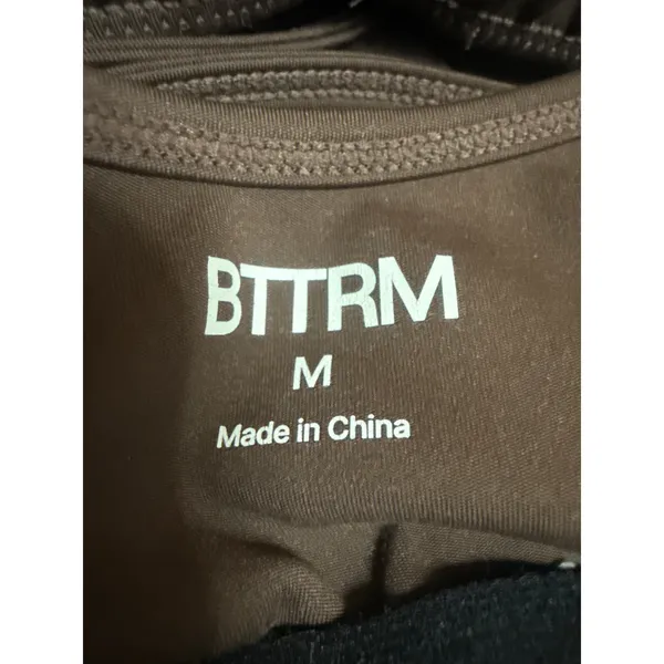 BTTRM Better Me Brown Contour Stitch Bralette Leggings Athletic 2-Piece Set M - Image 6
