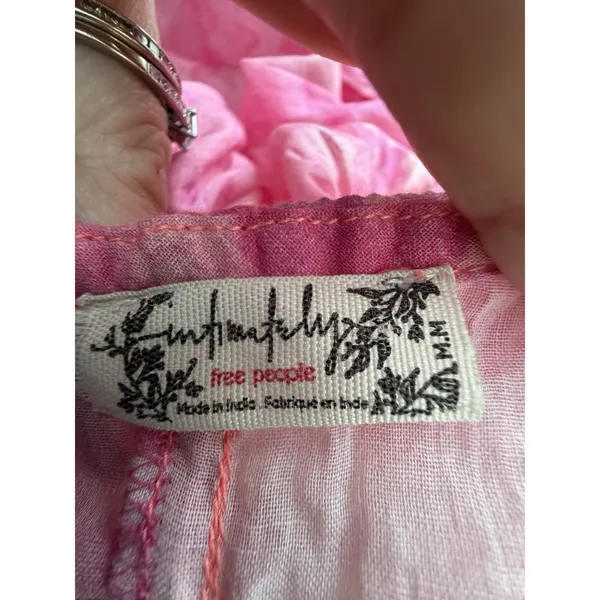 Free People Intimately Dress Medium Sweet & Sour Mini Slip Floral Pink #HHH7-1 - Image 4