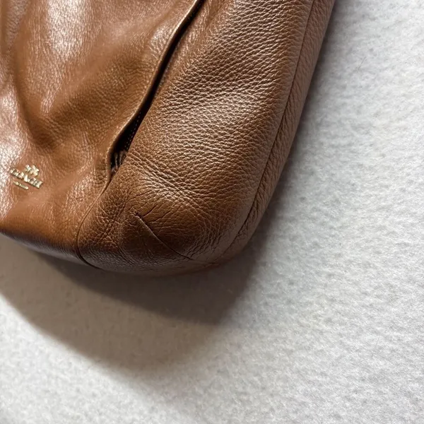 Coach Brown Pebbled Leather Madison Isabelle Hobo Bag Purse Shoulder Crossbody - Image 7