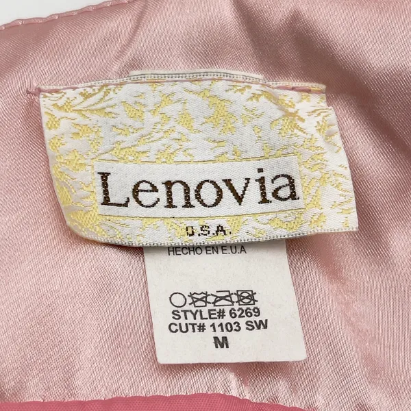 Vtg Lenovia Sequin Satin Dress Medium Prom Formal Y2K Coquette Balletcore Glam‎ - Image 9
