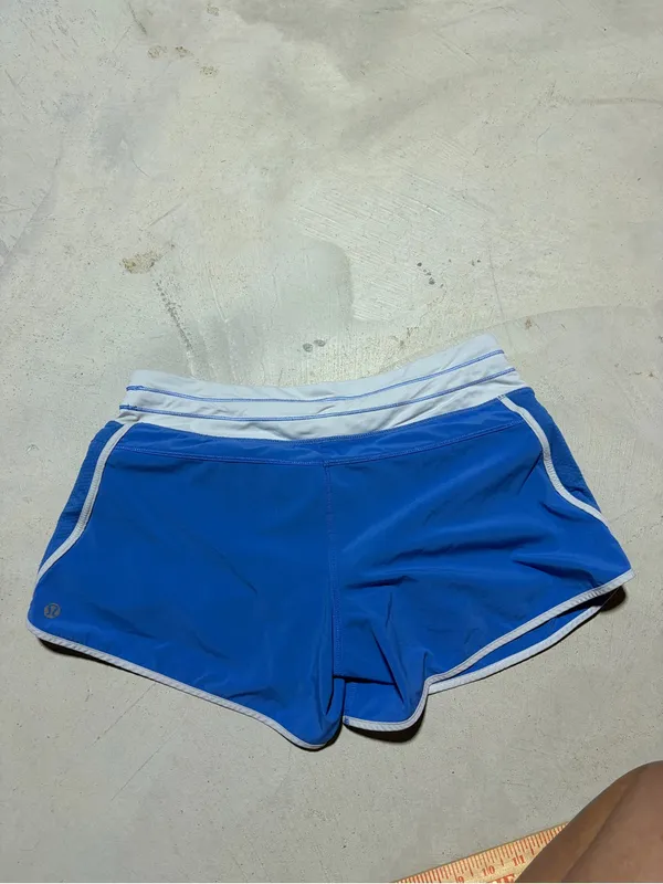 Lululemon Active Running Shorts Blue 6 - Image 4