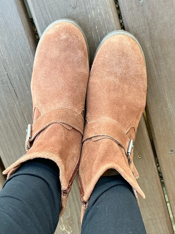 Genuine Suede Buckle Ankle Booties - stylish and comfy 🤎🤎 - Image 7