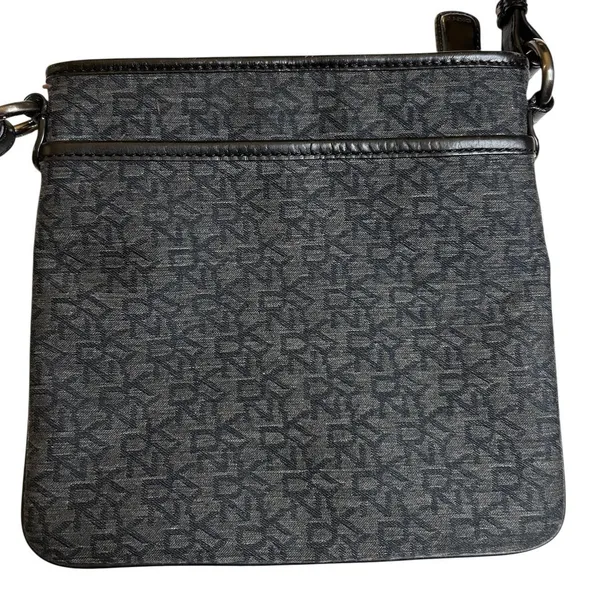 DKNY Monogram Crossbody 90s Town & Country Messenger Shoulder Bag Vintage Small - Image 4