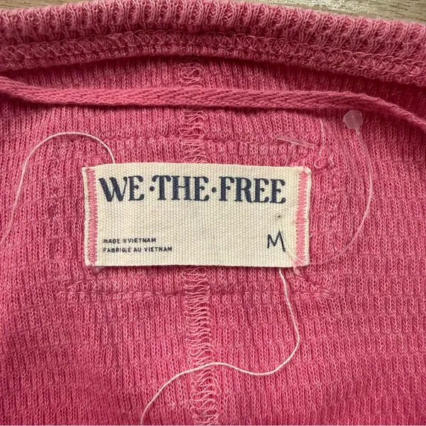 Free People We The Free Ife Thermal Pullover Cotton Top in Pinky Promise Women’s Size Medium - Image 8