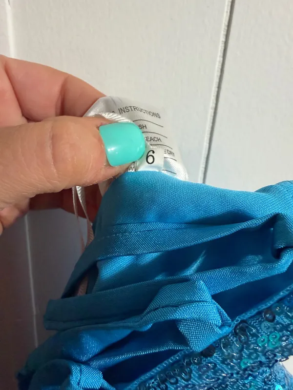 Blue Party Dress Size 6 - Image 3