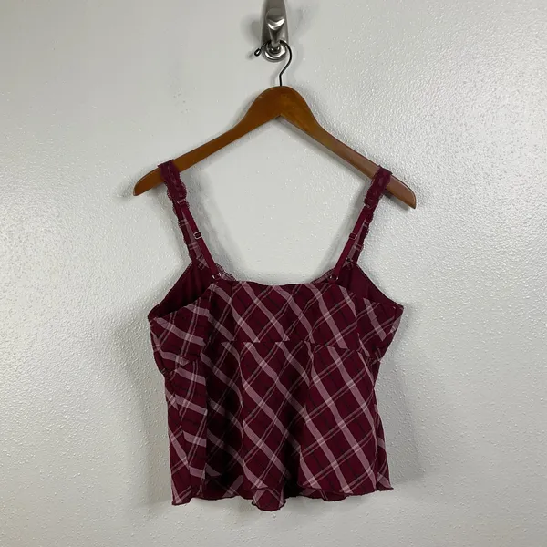 No Boundaries Y2K Inspired Plaid‎ Tank Top Size Large - Image 2