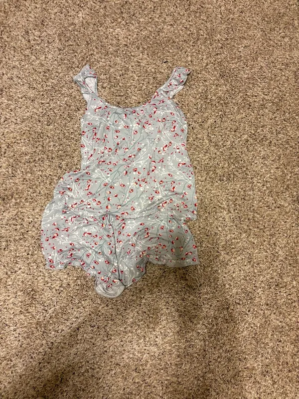 Nanette Lepore Gray and Red Floral Ruffle Cami & Shorts Pajama Set ❤️ - Image 5