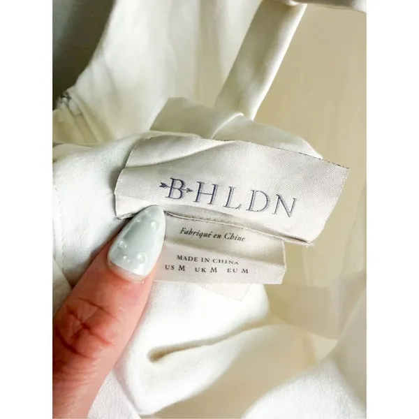 Anthropologie BHLDN High-neck Bow-back Mini Dress Size M - Image 10