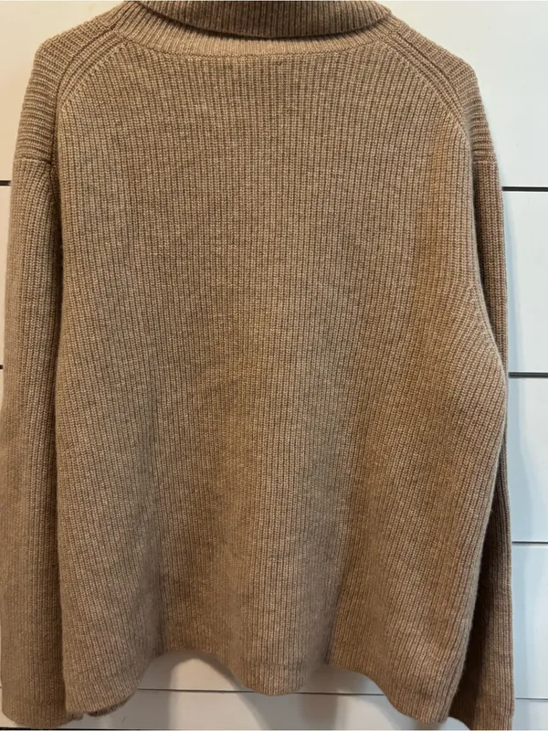 Quince Mongolian Cashmere Fisherman Turtleneck Sweater NWOT - Image 3