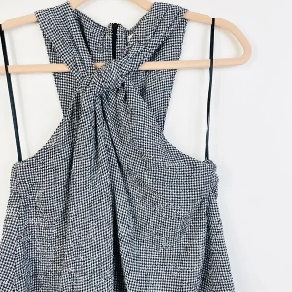 MANGO Gingham Halter‎ Twist Top Size XXS - Image 4