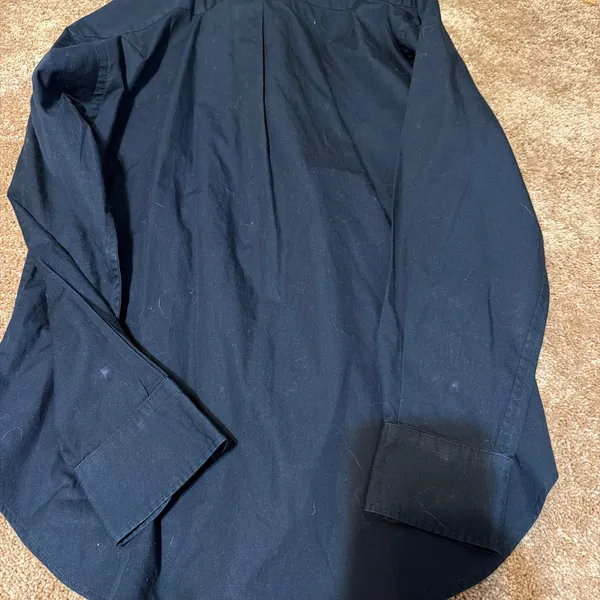 Lauren Ralph Lauren Black Cotton Crest Logo Button Down Shirt Womens 6 - Image 5