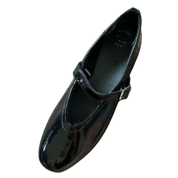 NWT A New Day Black Patent Mary Jane Flats Size 11 - Image 4