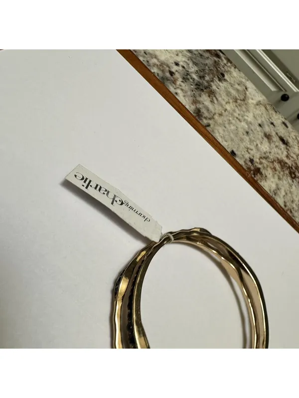 NWT Charming Charlie $13 Gold Tone Costume Bangle Bracelets - Image 4