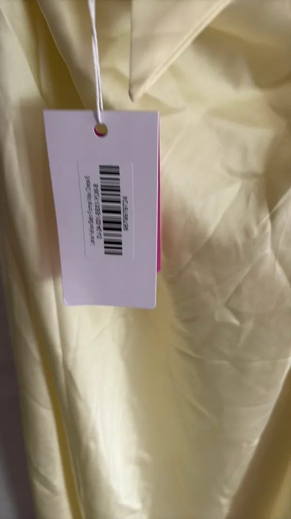 Beginning Boutique Dress Maxi Satin Yellow Formal - Image 3
