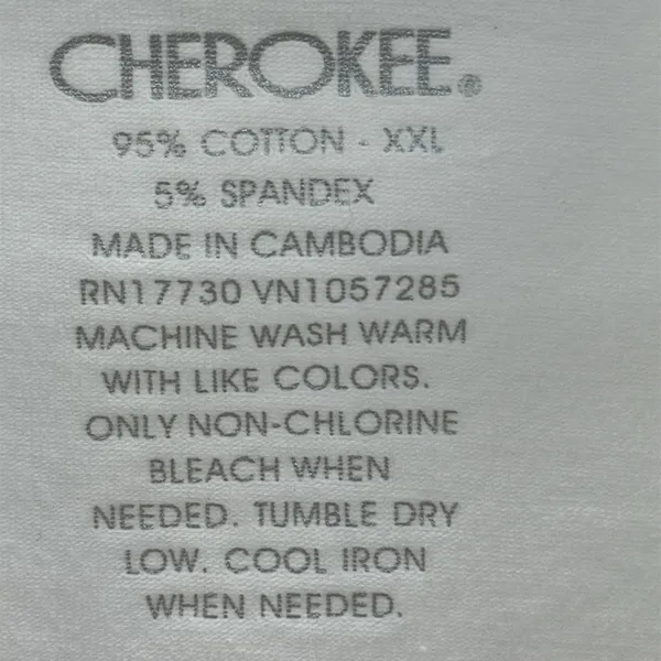 Cherokee White Long Sleeve Layering Turtleneck Cotton Spandex Blend Womens XXL - Image 8