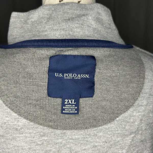 U.S Polo Assn. 2XL Men's Gray Quarter-Zip - Image 5