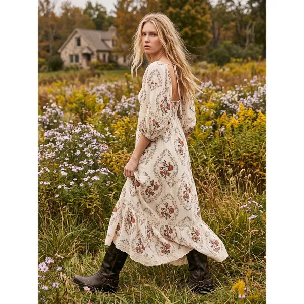 Free People Ethereal Dainty All the Attitude Printed Maxi Dress Medium Cottage - Image 2
