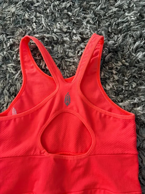 Free people movement Neon coral onsie - Image 4