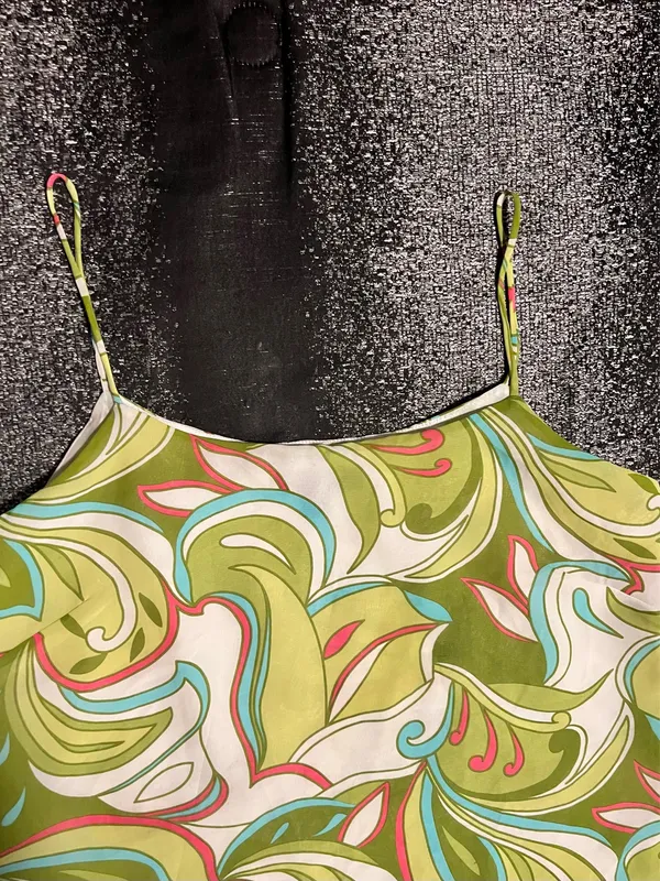 Womens sz14 Surreal psychedelic swirl spaghetti strap camisole tank top - Image 4