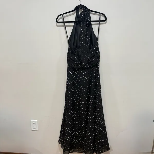 Stephanie Charles black/white polka dot dress Size 10 - Image 2