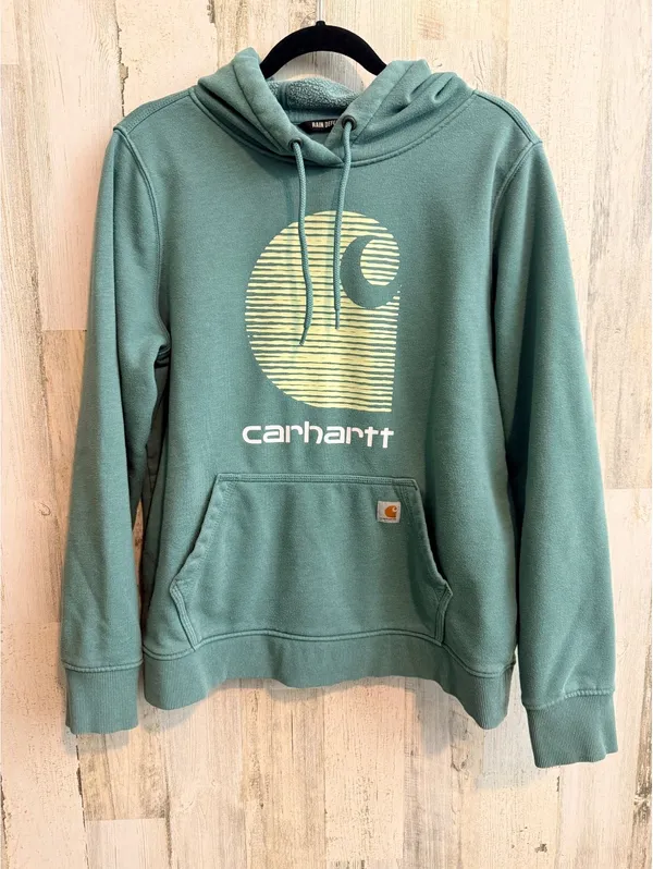 Carhartt Rain Defender Women’s Large Green Relaxed Fit Graphic Hoodie - Image 2