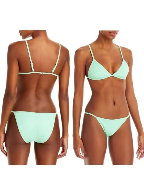 NWT Peixoto Glow Bomba Tinga Bikini Bottom XS Mint Ribbed Triangle Swimsuit - Image 10